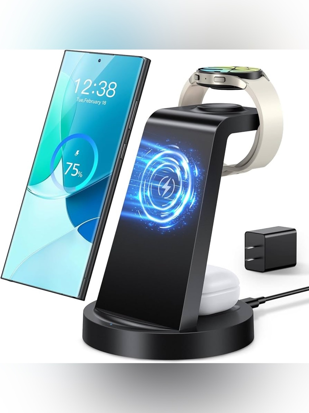 Wireless Charger for Samsung: 3 in 1 Wireless Charging Station for Samsung Galax